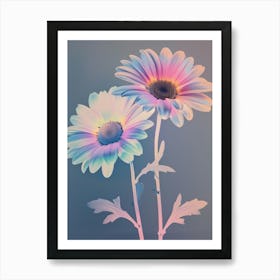 Iridescent Flower Oxeye Daisy 1 Art Print