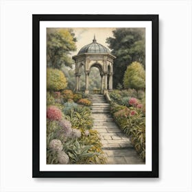 Gazebo In The Garden 1 Art Print