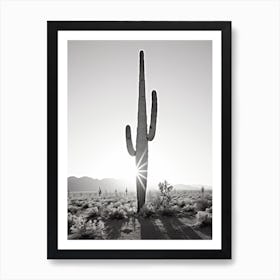Arizona, Usa, Black And White Analogue Photograph 2 Art Print