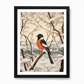 Bird Illustration Magpie 4 Art Print