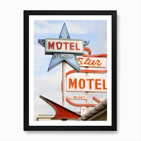 Motel In Art Print