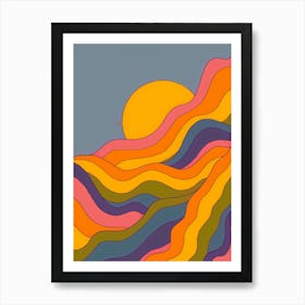 Waves Of The Rainbow Art Print