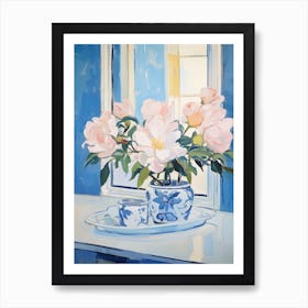 A Vase With Camellia, Flower Bouquet 4 Art Print