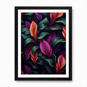 Colourful Leaves 7 Art Print