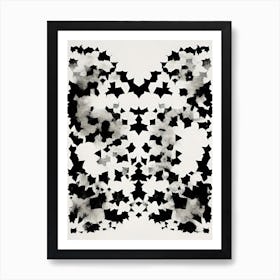 Black And White Abstract Painting Art Print