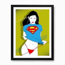 Super Girl 78 - Retro 80s Style Art Print