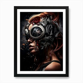 Steampunk Girl Art Print