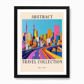 Abstract Travel Collection Poster Tokyo Japan 7 Art Print