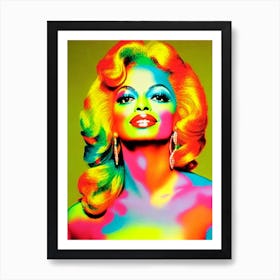 Diana Ross Colourful Pop Art Art Print