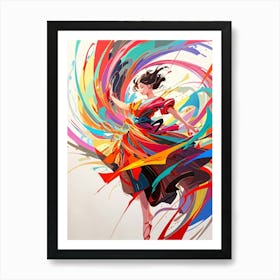 Asian Dancer Art Print