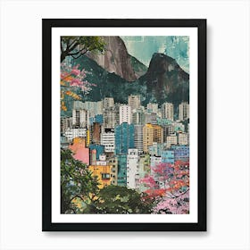 Rio De Janeiro Kitsch Cityscape 4 Art Print