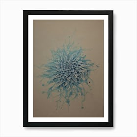 Blue Dahlia Art Print