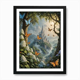 Butterflies Of The Fairytale Forest Art Print