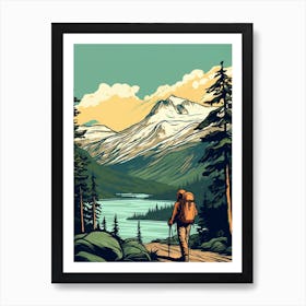 Chilkoot Trail Canada 3 Vintage Travel Illustration Art Print