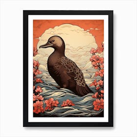 Platypus Animal Drawing In The Style Of Ukiyo E 4 Art Print