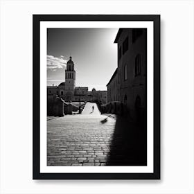 Urbino, Italy,  Black And White Analogue Photography  2 Art Print