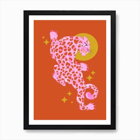 Bubblegum Leopard Art Print