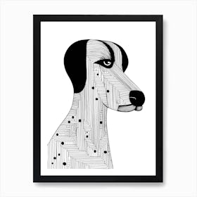 Dog Line Art 2 Art Print