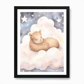 Sleeping Baby Alpaca 2 Art Print