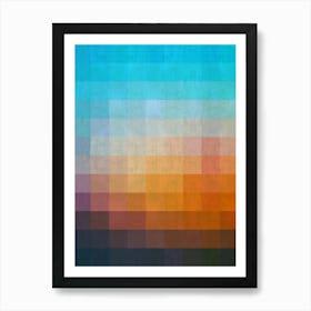 Geometric sunset 4 Art Print