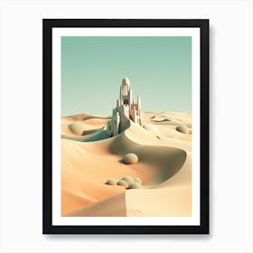 Dune Sand Desert Building Art Print