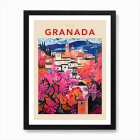 Granada Spain 5 Fauvist Travel Poster Art Print