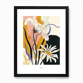 Colourful Flower Illustration Poster Daisy 3 Art Print