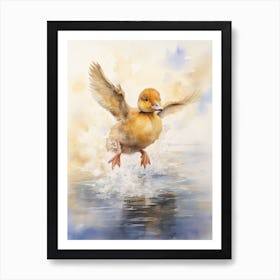 Duckling Taking Flight 1 Art Print