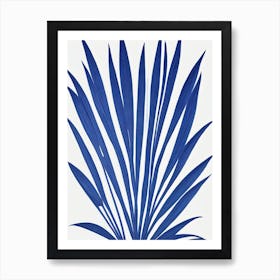 Red Edged Dracaena Stencil Style Art Print