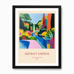 Colourful Gardens Chiswick House Gardens United Kingdom 3 Red Poster Art Print