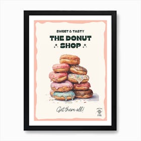 Stack Of Sprinkles Donuts The Donut Shop 8 Art Print