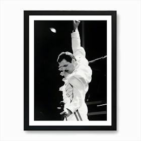 Singer Freddie Mercury At Wembley Stadium, London, July 15th 1986 Art Print