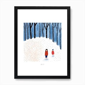 The Seasons Illustration Winter Art Print