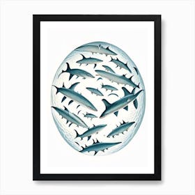 Blacktip Shark 1 Watercolour Art Print