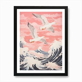 Vintage Japanese Inspired Bird Print Albatross 2 Art Print