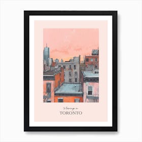 Mornings In Toronto Rooftops Morning Skyline 3 Art Print