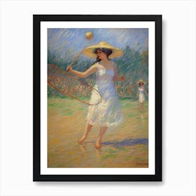 Tennis In The Style Of Monet 3 Art Print
