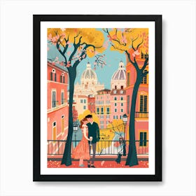 Couple in Rome Art Print