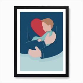 Heart Beat Boy Art Print