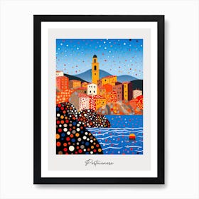 Poster Of Portovenere, Italy, Illustration In The Style Of Pop Art 4 Art Print