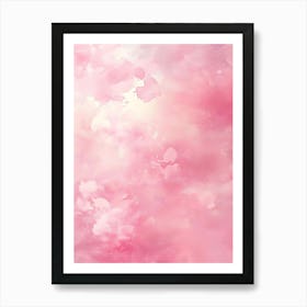 Pink Watercolor Background Art Print