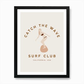 Catch The Wave | Surf Club Beachy Tropical Coastal Art Print