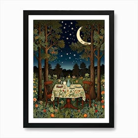 William Morris Table In The Woods Poster