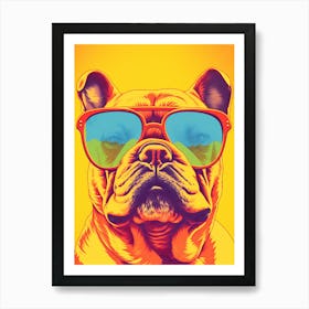 French Bulldog With Sunglasses Art Print