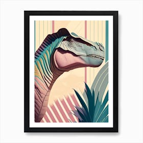 Herrerasaurus Pastel Dinosaur Art Print