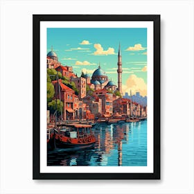 Istanbul Pixel Art 1 Art Print