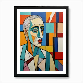 Man With A Square Face Art Print