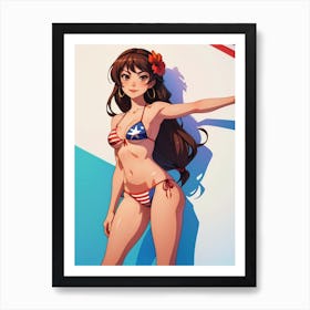 Forth of July pinup Art Print