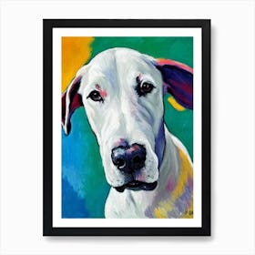 Bull Terrier Fauvist Style Dog Art Print