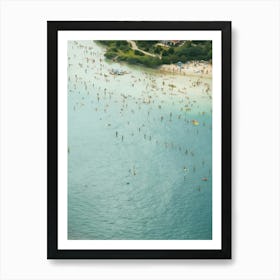 High Summer Season Full Beach Aerial Photo Affiche